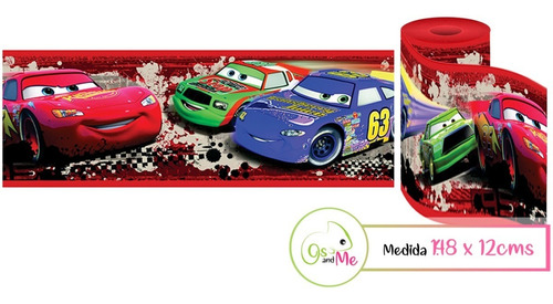 Imagen 1 de 5 de Vinilos Decorativos Infantiles Cenefa Cintas Cars 1.48mts