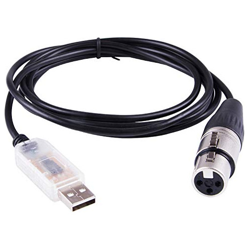 Adaptador De Interfaz Xlr De 3 Pines Usb A Dmx512 Para Orden