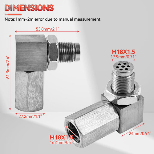 1 X Extensor De Sensor De Oxígeno Y Espaciador Universal