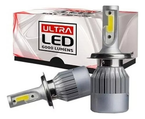 Par Lampada Tay Tech Ultra Led 6000 H3 Carro Farol De Milha