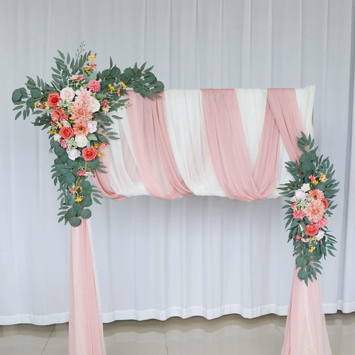 2 Uds Arco De Boda Flores Artificiales Floral Swag Props