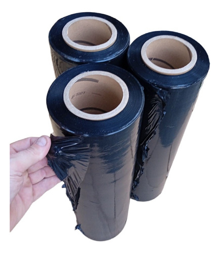 Rollo De Film Negro 5kg 500mt