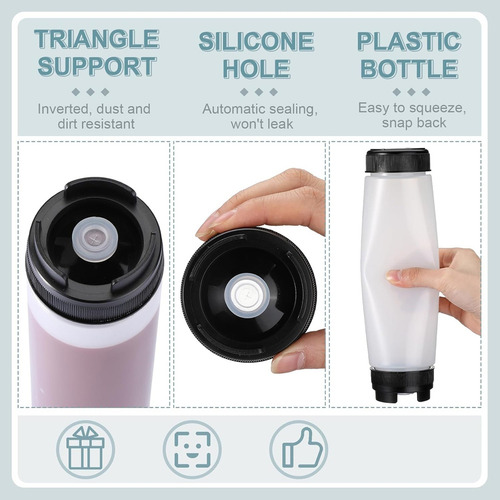 Botellas Para Exprimir Condimentos, 6 Unidades, 16 Onzas, Pl