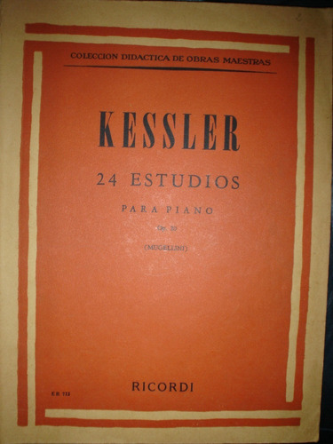 Partitura Piano Kessler 24 Estudios Figaro