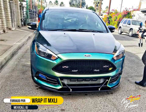 Rollo Vinil Camaleón Verde Azul Tornasol Supre 18m Autoelite