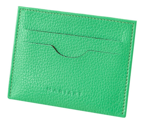 Porta Cartão Feminino De Couro Legítimo Cnh Mariart Zircônio Cor Verde