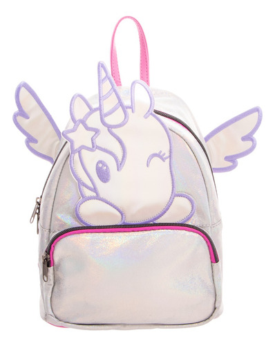 Mochila para niñas diseño de unicornio color plateado Disney