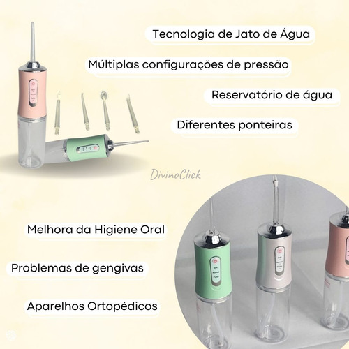 Irrigador Oral Bucal Dental Jato Portátil Limpador De Agua