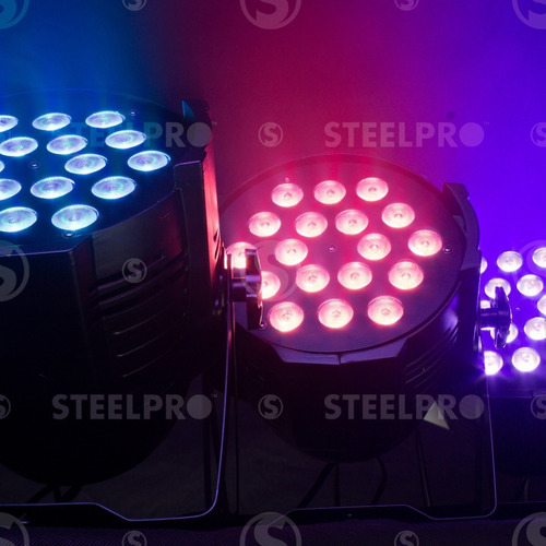 Imagen 7 de 7 de Steelpro Cañon Led Par 18x15w - Rgbw - 4en1 - Dmx 1518-4par