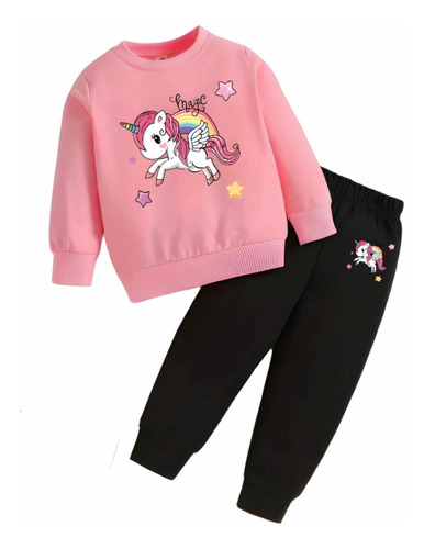 Sudadera De Niña Incluye 2pz Sudadera Y Pans Magic Unicornio