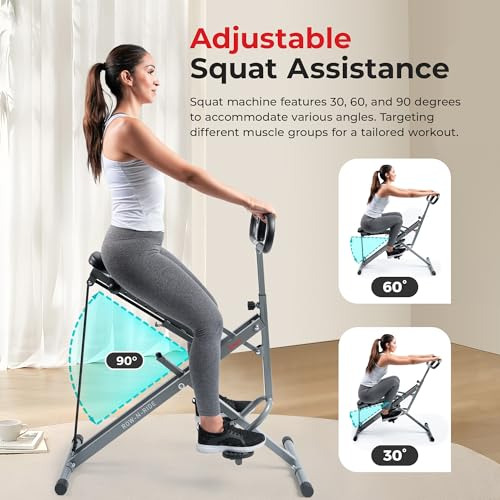 Sunny Health & Fitness Squat Assist Row-n-ride Trainer Para