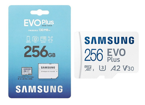 Memoria Micro Sd Samsung Evo Plus 256gb 4k 130 Mb/s