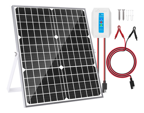 Panel Solar Monocristalino 30w 12v Con Regulador Impermeable