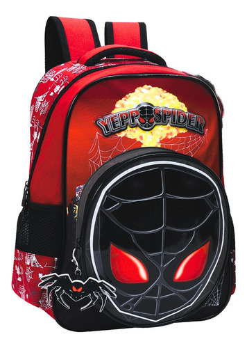 Mochila Costas Super Spider Escolar Aranha Cor Vermelho