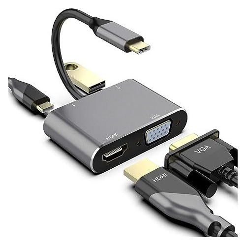 Tipo  C  A  Vga + Hdmi + Usb 3.1 + Usb C   Adaptador  