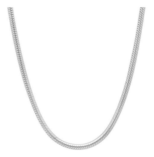 3mm High-polished .925 Sterling Silver Round Snake Chain Nec