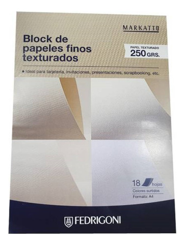 Block Cartulina Texturada Fedrigoni A4 Serviciopapelero