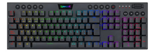 Teclado Redragon Horus Fs Wireless. Spanish K618-rgb-sp Red Negro Español