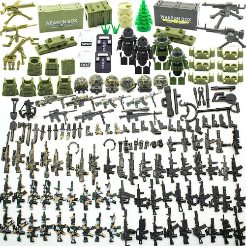 Más De 200 Piezas Paquete De Armas Militares Kits De Accesor