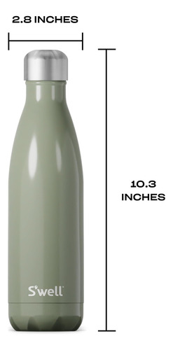 Botella De Agua De Acero Inoxidable Swell, 17 Oz, Salvia De
