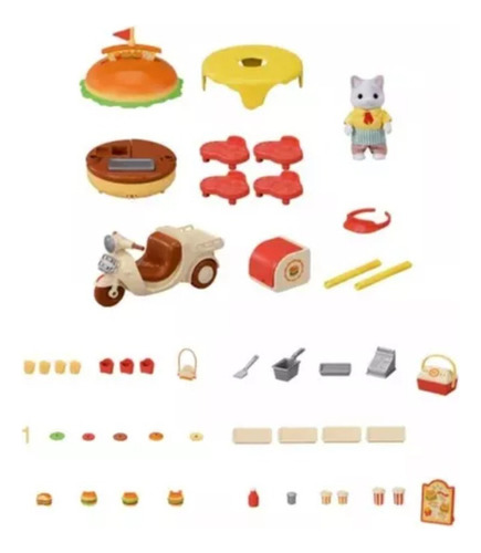 Sylvanian Families / Ternurin Gato Carro De Hamburguesas2024