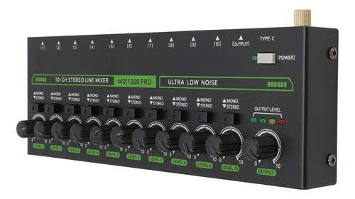 Mezclador De Sonido De 10 Entradas, Canal Rgb Professional S