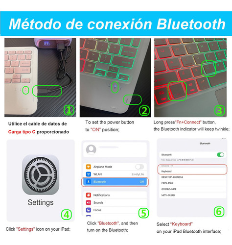 Z Funda Teclado Mouse+ Lapiz Para Galaxy Tab S6 Lite 10.4