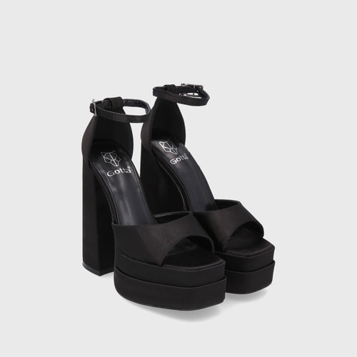 Sandalia Plataforma Negra Mujer 25911 Gotta