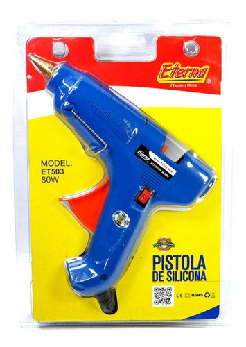 Pistola Silicona Eterna Grande 80w Con Swiche X5 Unidades