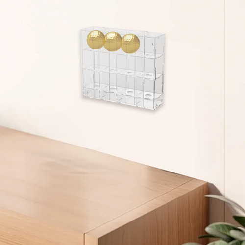 Vitrina De Acrílico Para Pelotas De Golf, 12 Cuadrículas