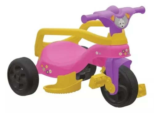 Triciclo Infantil Velotrol Motoca Brinquedo Com Empurrador Cor