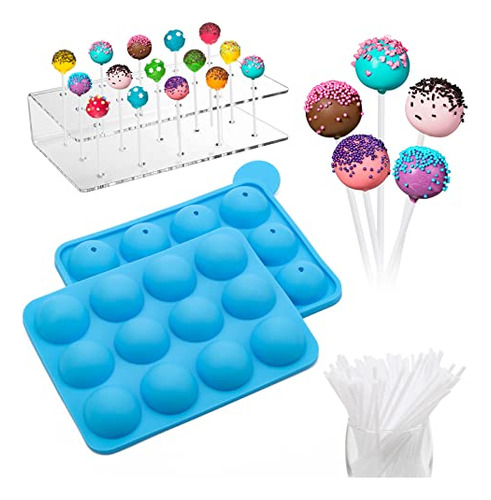 Juego De Moldes De Silicona Cake Pops, Molde Hacer Cake...