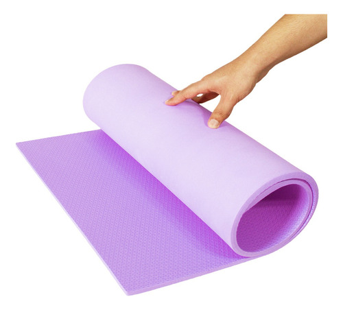 Colchonete Fitness Em Eva Ginástica Academia 100cmx50cm 10mm Cor Lilás