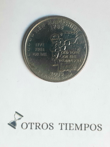 Moneda Cuarto De Dolar 1/4 (quarter)  Estado New Hampshire 