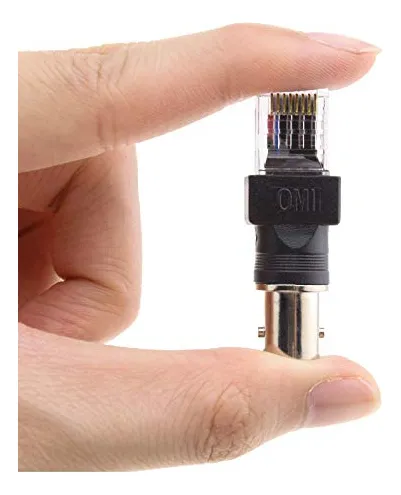 Pack De 2 Adaptadores Bnc Hembra A Rj45 Macho For Monitoring