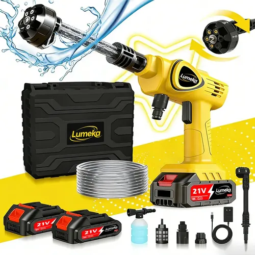 Lavadora de Alta Pressão LUMEKA XCQ-011 550W Portátil a Bateria