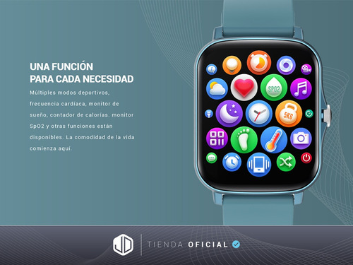 Smartwatch Reloj Inteligente Jd Baires 1.69 Spo2 Azul -*