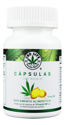 Cápsulas Cbdlife Natural De 15mg X 30 Caps