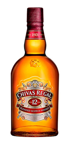 Botella De Whisky Chivas Regal 12 Años Scotch Escocés 750ml.