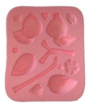 Molde De Silicone Passarinhos Biscuit Pasta Americana