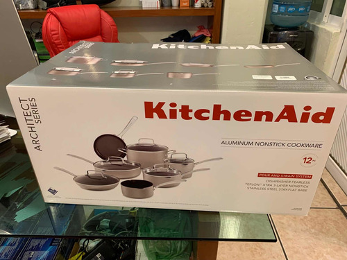 Batería De Cocina Kitchenaid De 12 Piezas Aluminum Nonstick