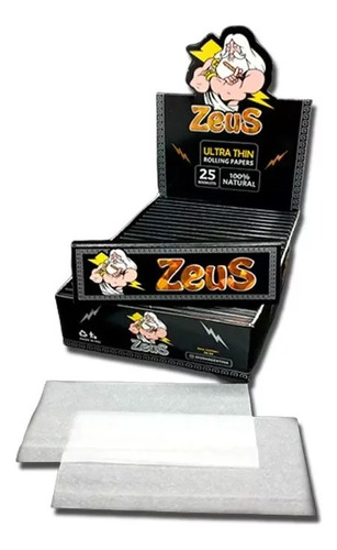 Papel Zeus Negro 50 Unidades 1 1/4 78mm Caja X25. Rey