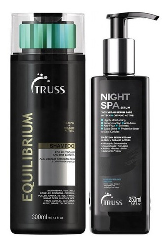 Night Spa Truss Serum 100% Vegan + Shampoo Equilibrium 300ml