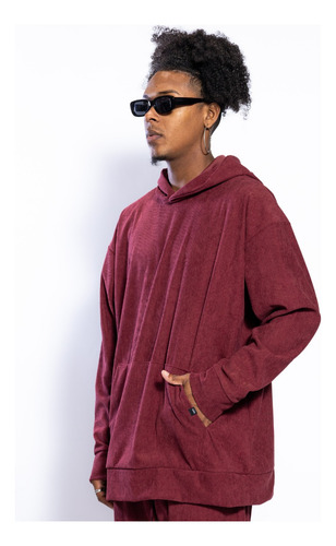 Buzo Hoodie Hombre Plush Clásico Capucha Canguro Shaffe