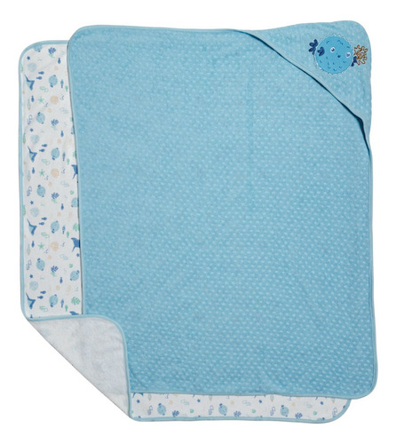 Toalla De Baño Baby Mink Con Capucha Para Bebé 2 Piezas