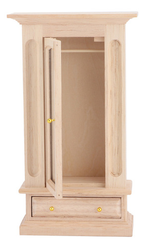 Nuevo Armario De Madera Tipo Casa De Muñecas 1:12 Con Espejo
