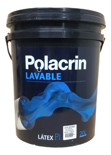 Pintura Polacrin Látex Interior Lavable Satinado X 20 Lts