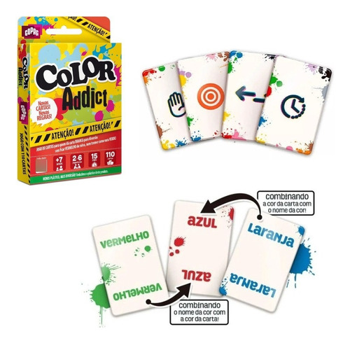 Jogo De Cartas Color Addict Novas Cartas E Regras Copag