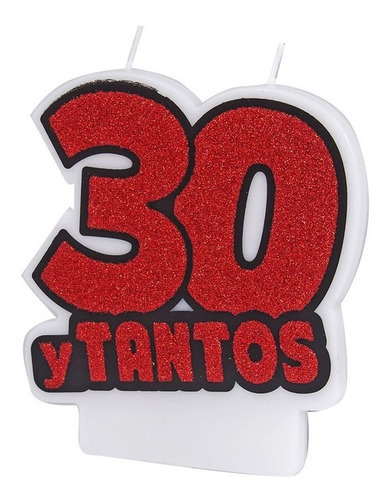 Vela Para Decoración De Torta 30 Y Tantos