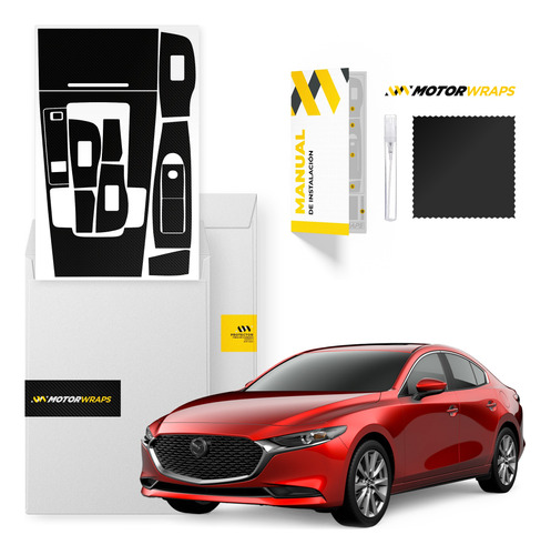 Kit Completo Sticker 4 Puertas/panel Central Mazda 3 2019/22